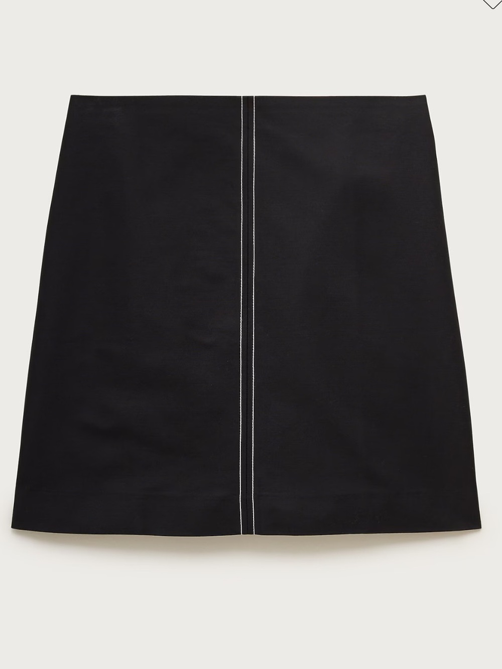 NWOT J Crew Fairfax Skirt in Contrast Stitch Double Cotton Poplin